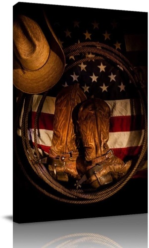 Lot of (8) New 16x24inch Ready to Hang Western Canvas Wall Art Pieces - Lot 1100
