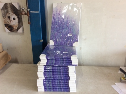 Lot of (20) New 16x24inch, Purple Flower Violet Canvas Pictures - Lot 1110