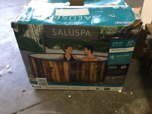 Bestway SaluSpa Helsinki AirJet 7 Person Inflatable Spa Hot Tub. We did not inflate it to test. E-Commerce Return - Lot 80