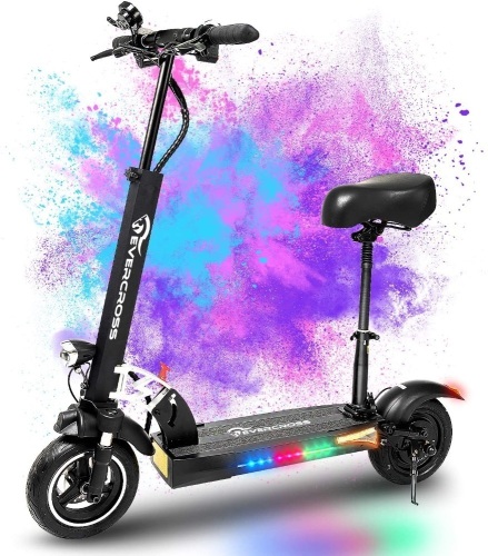EVERCROSS Electric Scooter, Electric Scooter for Adults with 800W Motor, Up to 28MPH & 25 Miles-10'' Solid Tires - Lot 25