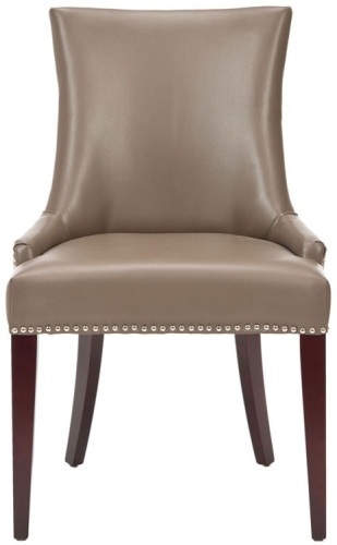 Safavieh Becca 19" Leather Dining Chair, Silver Nail Heads - Lot 136