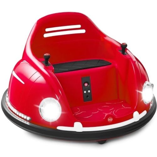 6V Kids Ride On Bumper Car Toy w/ Remote, Harness, Lights, 360 Degree Spin - Lot 6079