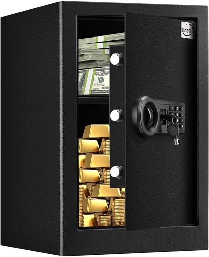 LOCKED SHUT Tenamic Safe Box 2.0 Cuft Fireproof Waterproof Home Safe, Keypad Large Lock Box Cabinet Safes, Solid Alloy Steel Office Hotel Home Safe, Black - Lot 6268