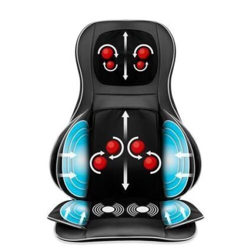 Air Compression Shiatsu Neck & Back Massager Seat w/ Heat, Rolling Massage  - Lot 152