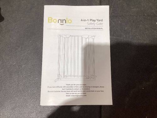 Bonnlo 4-in-1 Safety Gate Play Yard  - Lot 569