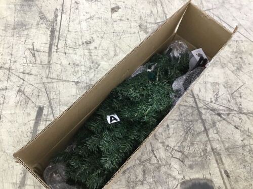 4.5' Pre-Lit Artificial Spruce Christmas Tree w/ Foldable Metal Base  - Lot 617