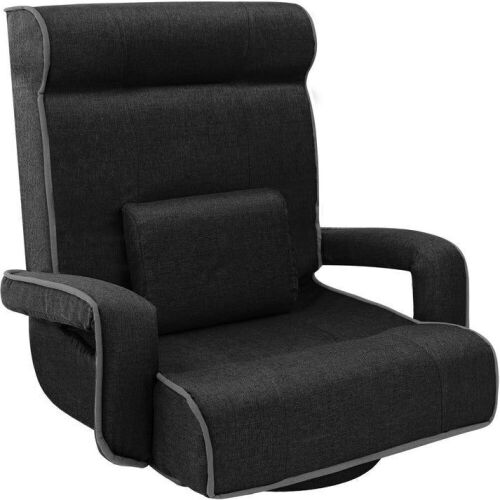 Oversized Swivel Gaming Floor Chair w/ Armrest, Adjustable Backrest  - Lot 164