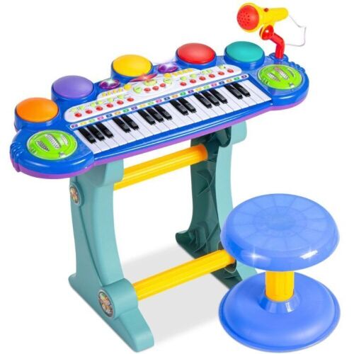37-Key Kids Electric Keyboard w/ Microphone, Stool  - Lot 625