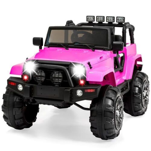 12V Kids Ride-On Truck Car Toy w/ 3 Speeds, LED, Remote, Bluetooth  - Lot 19