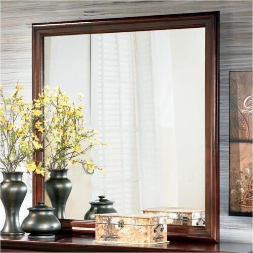 Ashley Furniture Alisdair Dark Brown Bedroom Mirror 38" x 38" - Damaged Corner - Lot 484