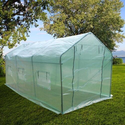 15' x 7' x 7' Green Portable Outdoor Walk in Greenhouse  - Lot 131