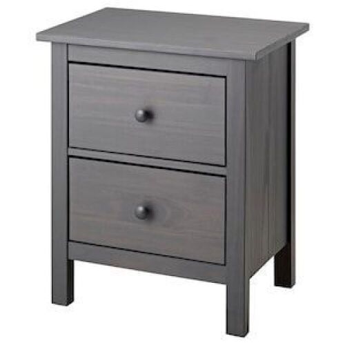 Hemnes 2 Drawer Chest, Dark Gray Stained - Lot 237