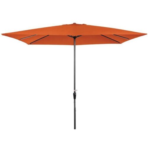 Rectangular Patio Umbrella w/ Easy Crank, UV-Resistant Fabric - 8x11ft  - Lot 564