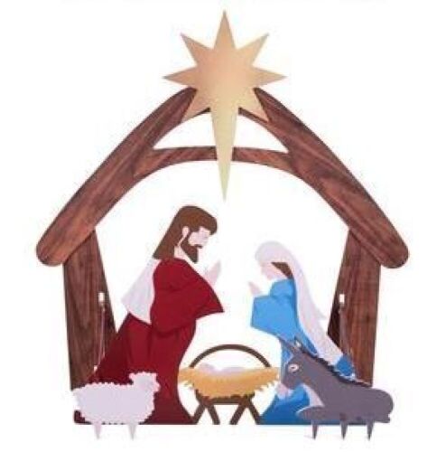 Christmas Nativity Scene Yard Decoration w/ Water Resistant PVC - 4ft  - Lot 800