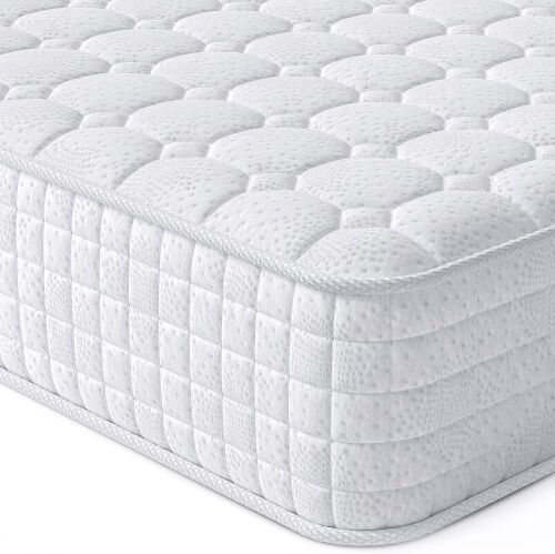 Vesgantti 8 Inch Full Size Hybrid Memory Foam and Pocket Spring Mattress, Medium Firm Feel, White  - Lot 85