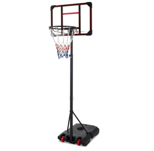Kids Height-Adjustable Basketball Hoop, Portable Backboard System w/ Wheels  - Lot 986