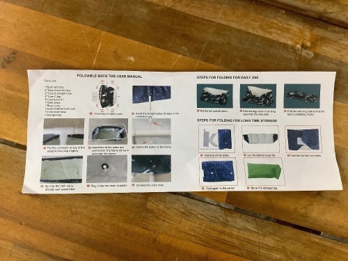Foldable Bathtub - Lot 6491