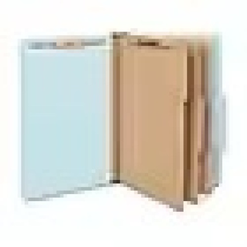 Staples® Recycled Pressboard Classification Folder, 3-Dividers, 3 1/2" Expansion, Letter Size, Blue, 20/Box - Lot 6586