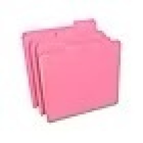 Staples® Recycled Reinforced File Folder, 1/3-Cut Tab, Letter Size, Pink, 100/Box - Lot 6587