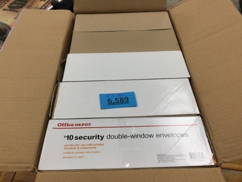"10 Security Double Window Envolopes - Lot 6589
