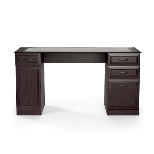 Staples Kendall Park Double Pedestal Desk, Cherry (52105) - Lot 6613