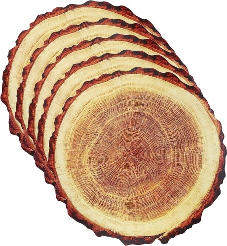 Bercoor Wooden Slice Plastic Place Mats - Lot 337