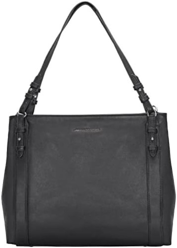 Marc Peter Black Leather Shoulder Bag  - Lot 287