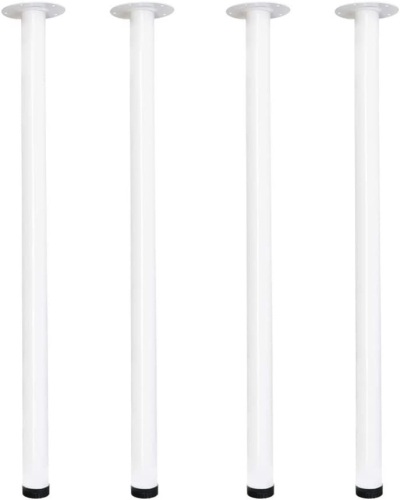 Set of (4) QLLY 28 inch Adjustable Metal Desk Legs - 1.5 Inches Diameter - Lot 231
