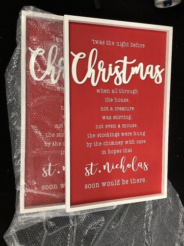 "Twas the Night Before Christmas" Poem Wall Hanging - Lot 161