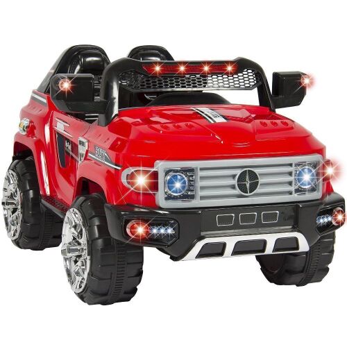 12V Kids Ride on Truck Car with Remote Control, LED Lights, AUX and Music - Lot 32