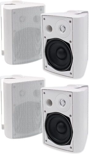 STUDIOFINIX 5.25 Inches Indoor-Outdoor Patio Speakers Compatible with Bluetooth, 4 Speakers - Lot 37