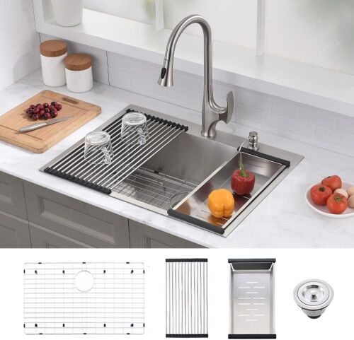 Drop In Kitchen Sink Stainless Steel, 30 x 22 inch  - Lot 66