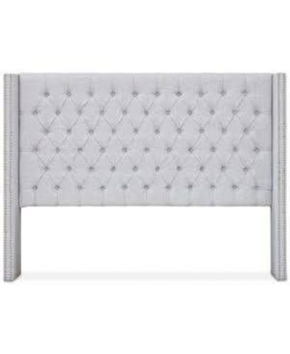 Madison Park Amelia Queen Upholstery Headboard in Grey  - Lot 76