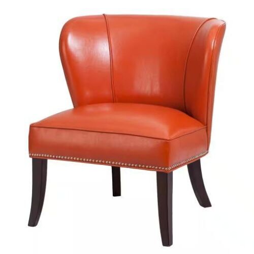 Madison Park Sheldon Orange Modern Armless Accent Chair - Lot 79