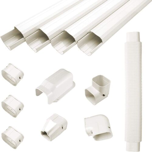 GUYAAC 3" W 15' L Air Conditioner Decorative PVC Line Cover Kit for Mini Split Air Conditioners and Heat Pumps  - Lot 229