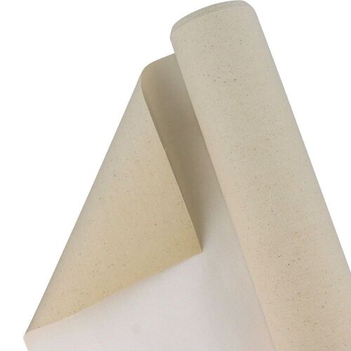 36" Wide x 6 Yard Long Canvas Roll - 100% Cotton 12 Ounce Triple Primed Gesso Artist Painting Backdrop - Lot 239