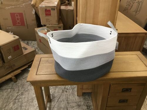 Sea Team Woven Storage Basket with Handles  - Lot 386