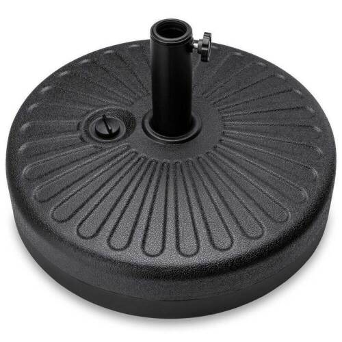 Plastic Faux Wicker Patio Umbrella Base Accessory w/ 2 Adjustment Knobs  - Lot 762