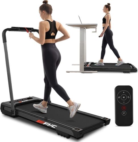FYC 2 in 1 Under Desk Folding Treadmill, 265LB Weight Capacity - Magnet Broken on Red Clip - Lot 125
