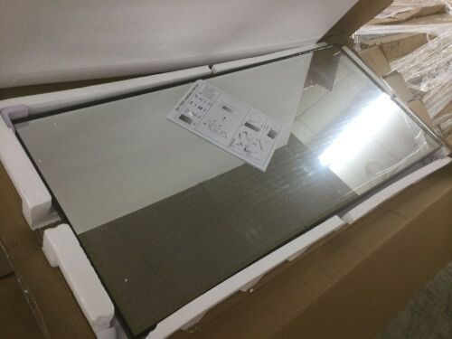 Wall Mounted Mirror with Aluminum Frame, Black - Lot 618