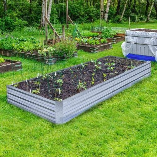 FOYUEE Galvanized Raised Garden Bed, 8x4x1ft - Lot 161