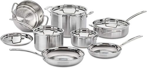 Cuisinart MultiClad Pro 3-Ply Stainless Steel 12-Piece Cookware Set  - Lot 18
