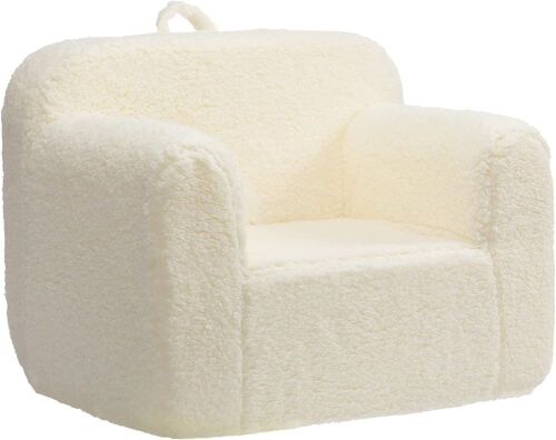 ALIMORDEN Kids Ultra-Soft Snuggle Foam Filled Chair, Cream  - Lot 224
