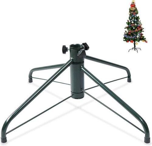ELFJOY Christmas Tree Stand 25.6 inches Iron Metal Bracket Rubber Pad with Thumb Screw  - Lot 291