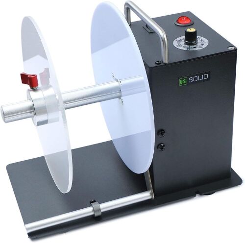 U.S. Solid Automatic Label Rewinder Machine, 1"/1.5"/3" Core Holder, Max Label Width 4.72", Bidirectional Rewinding  - Lot 487