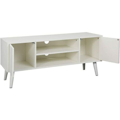 HOMEFORT Mid-Century Wood TV Stand for 50" TV - Unknown if Hardware Complete  - Lot 259