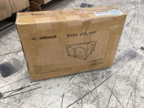 Addweet Baby Playpen 50" x 50" Grey  - Lot 715