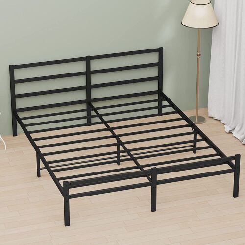 Musen King Bed Frame with Headboard  - Lot 144