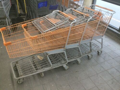 Lot of (4) Shopping Carts  - Lot 852