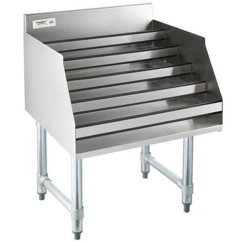 Regency 24" Five-Tiered Stainless Steel Liquor Display Rack - 23" Deep - Lot 693